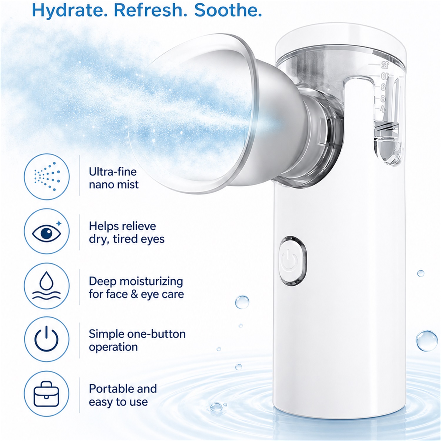 Nano Spray Eye Massage Instrum - đánh giá và giá Face Steamer