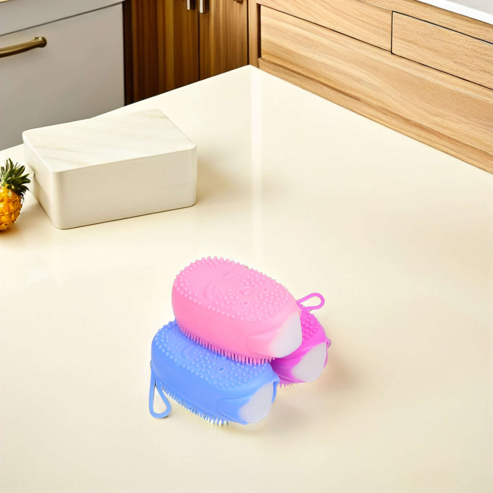 3Pcs Silicone Body Scrubber Du - đánh giá và giá Body Brush