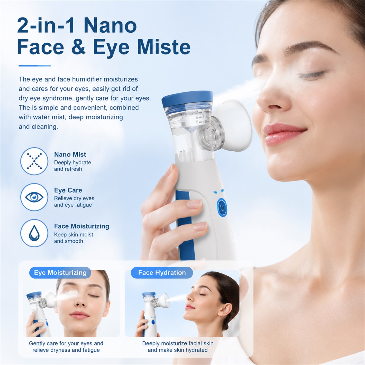 Handheld Facial Nano Mister Po - đánh giá và giá Face Steamer