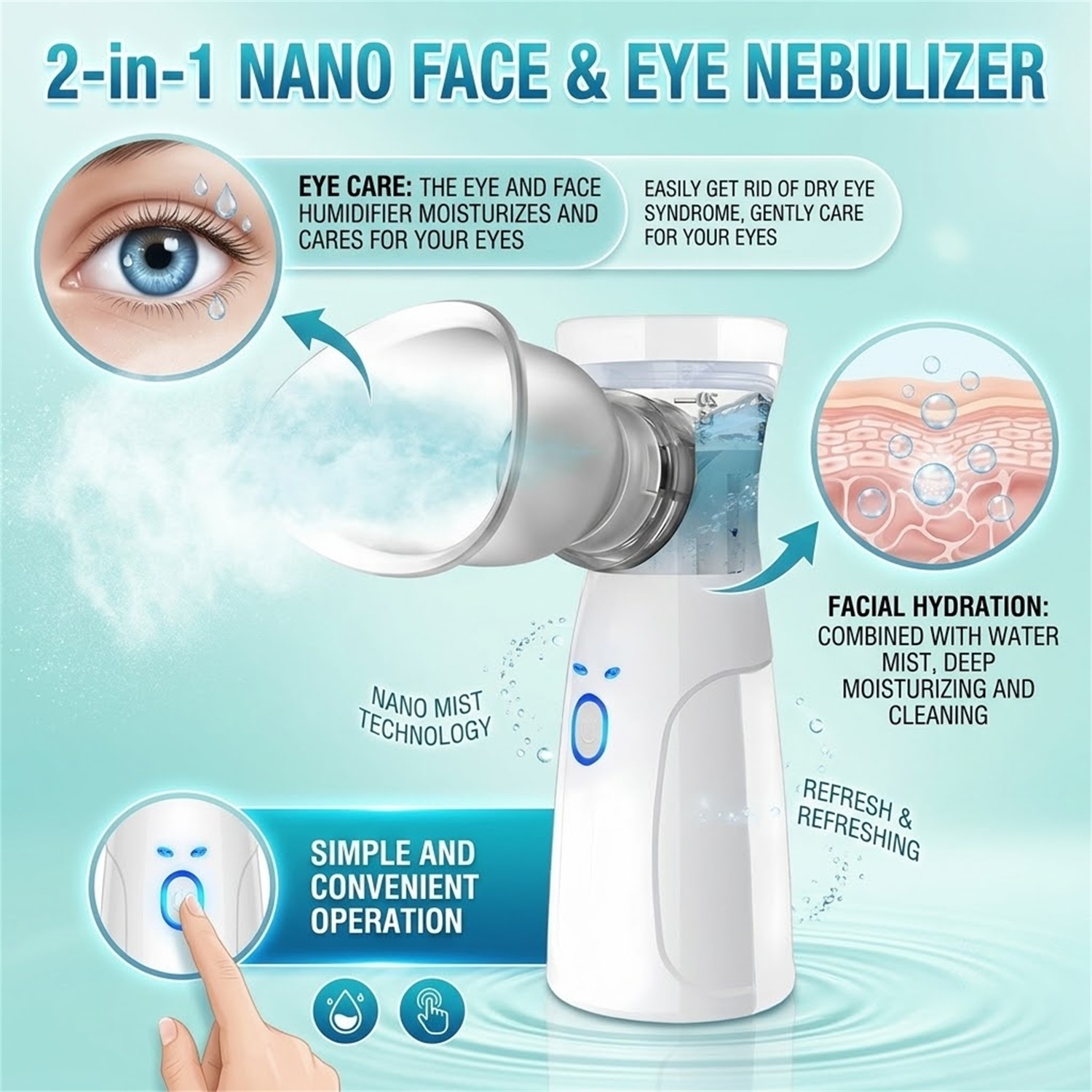 Handheld Facial Nano Mister Po - đánh giá và giá Face Steamer