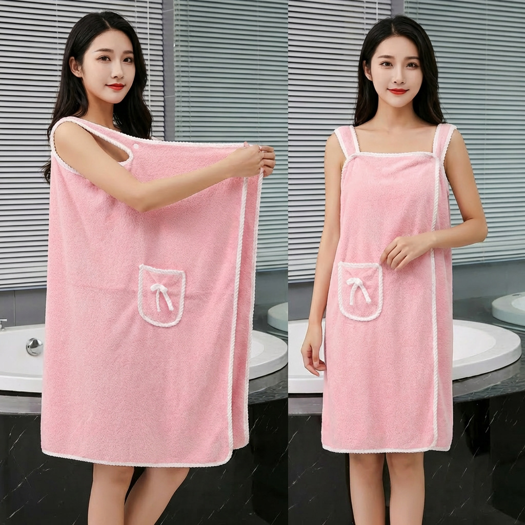 Coral Fleece Bath Skirt Soft T - đánh giá và giá Spa Towel